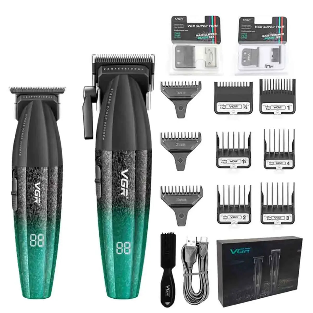 VGR V-640 Professional Hair Clipper | 9000 RPM | Cordless | Metal Body | Men's Trimmer