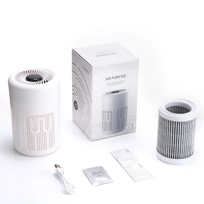 Mini Desktop Air Purifier — HEPA Filter, Negative Ion Technology, Removes Formaldehyde, Odors & Dust