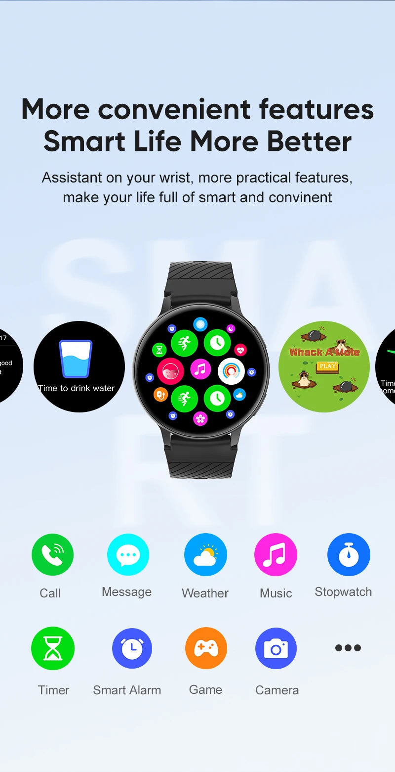 LIGE Bluetooth Smart Watch for Women – Custom Dial, Sport Fitness Tracker, iOS & Android (2026)