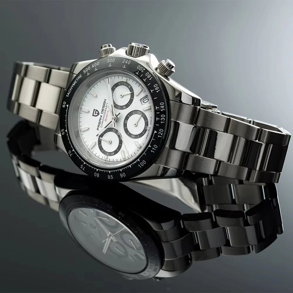 PAGANI DESIGN PD1644 Men's Quartz Chronograph Watch – Sapphire Crystal, 100M Water Resistant