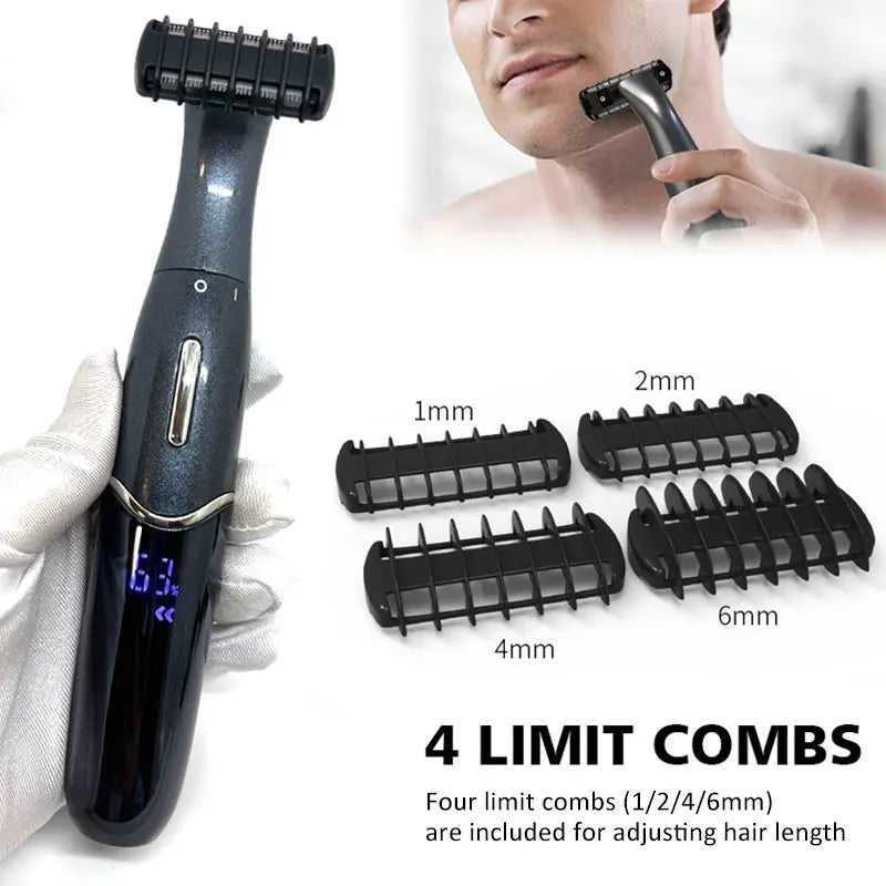 Intimate Areas Precision Shaver & Trimmer – Bikini Line, Pubic Hair & Beard Clipper for Men