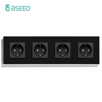 BSEED EU Wall Socket with USB-C Charging Port – Glass Panel 16A