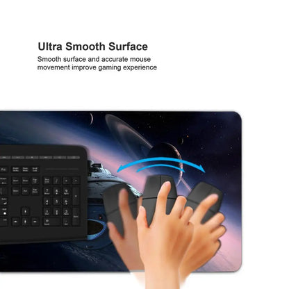 XXL Gaming Mouse Pad – Sci-Fi Space Design, Non-Slip Rubber Base