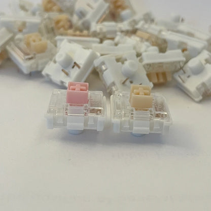 OUTEMU Low Profile Silent Mechanical Switch — Pink/Yellow, Linear/Tactile, 3-Pin