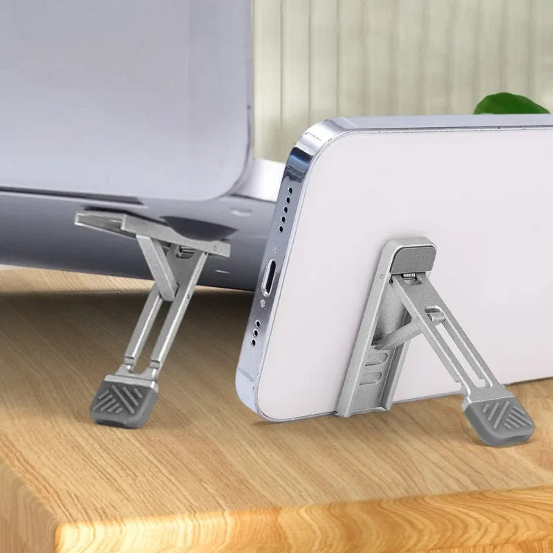 Mini Aluminum Folding Laptop Stand – 3 Height Levels, 1–4 pcs | MacBook & Phone Holder