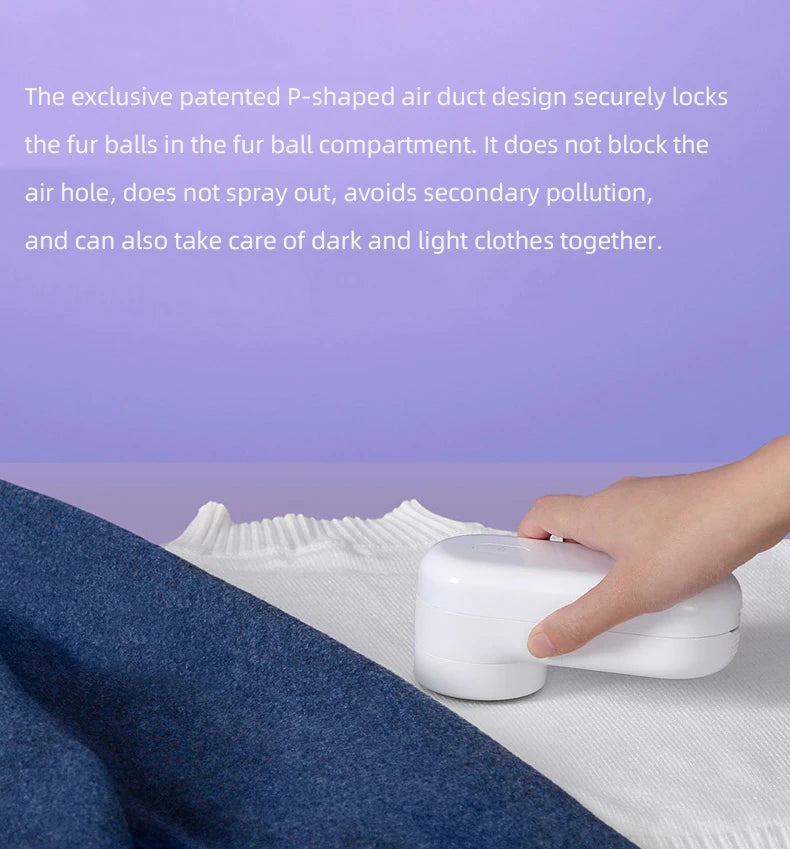 Mijia Electric Lint Remover & Cutter — USB Charging, Portable Clothes Hair Ball Trimmer