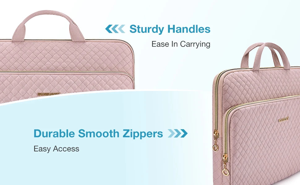 BAGSMART Laptop Handbag & Sleeve 13.3"–15.6" — Shoulder Briefcase for Women, MacBook Air/Pro