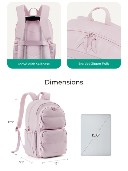 BAGSMART Large Laptop Backpack for Women & Men — Travel & College