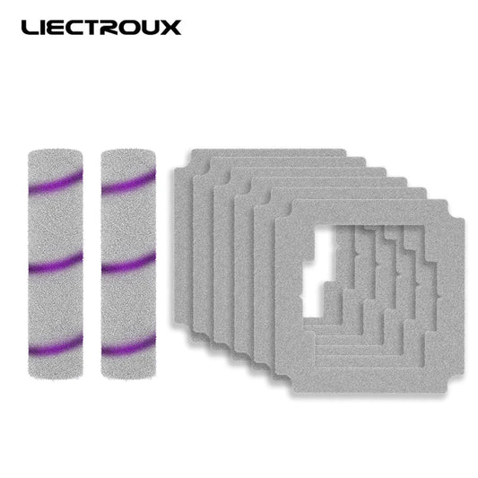 Liectroux S9 Window Cleaning Robot Fiber Mopping Cloths – 6 Mop + 2 Roller Brushes