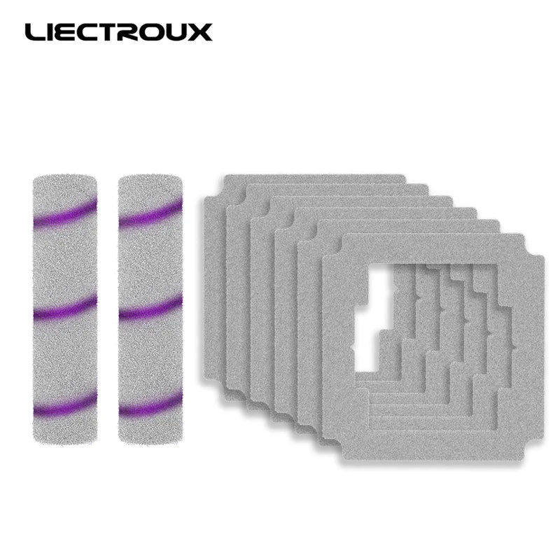 Liectroux S9 Window Cleaning Robot Fiber Mopping Cloths – 6 Mop + 2 Roller Brushes