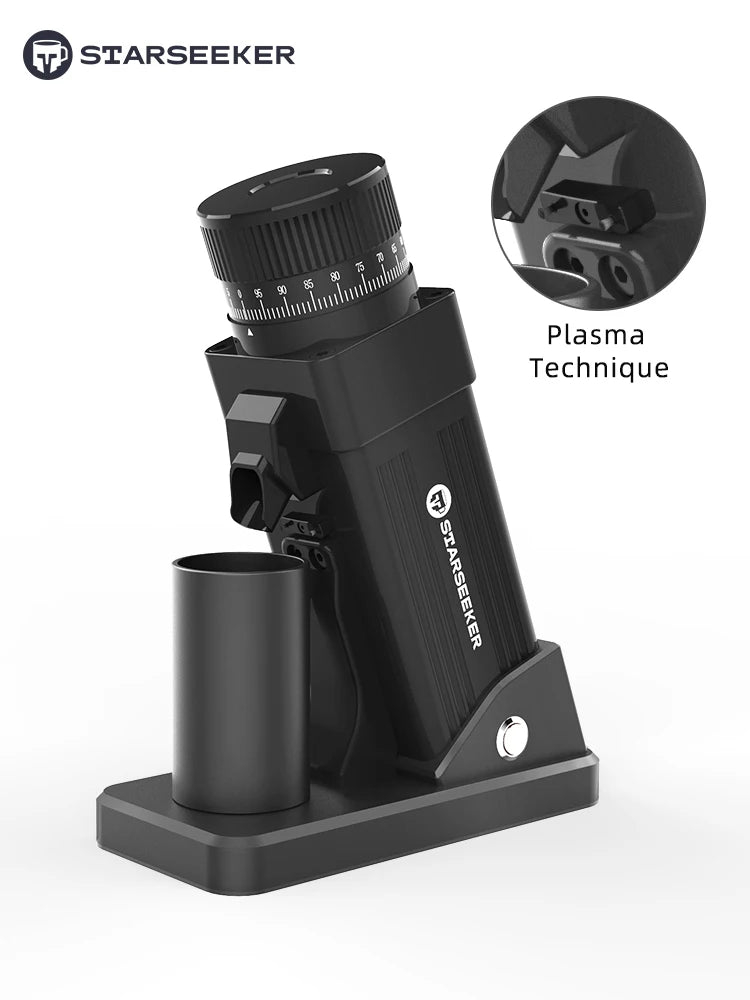 STARSEEKER E55Pro Electric Coffee Grinder – 55MM Titanium Cone Burr, Stepless Adjustment