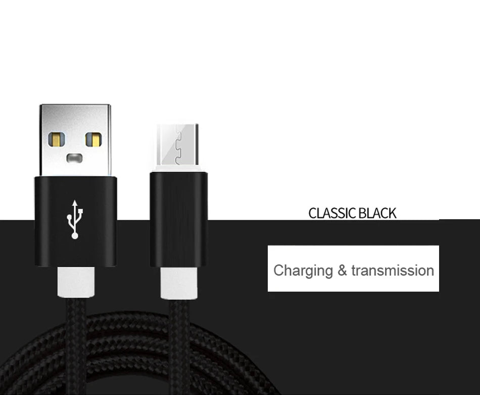 5A USB to Type-C Fast Charging Cable – Nylon Braided, for iPhone, Samsung, Xiaomi, Huawei
