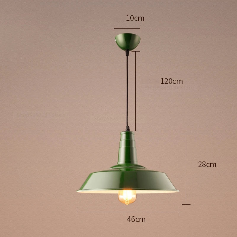 Nordic Industrial Retro Pendant Light – E27 Vintage Loft Bar Cafe Lamp