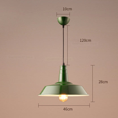 Nordic Industrial Retro Pendant Light – E27 Vintage Loft Bar Cafe Lamp