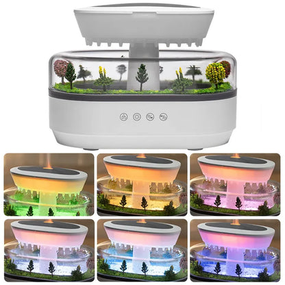 Water Drip Air Humidifier & Aroma Diffuser | 7-Color Night Light | Essential Oil | Home & Office | EU Plug