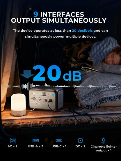 OUKITEL P800E Portable Power Station 800W | 512Wh LiFePO4 | Solar Generator