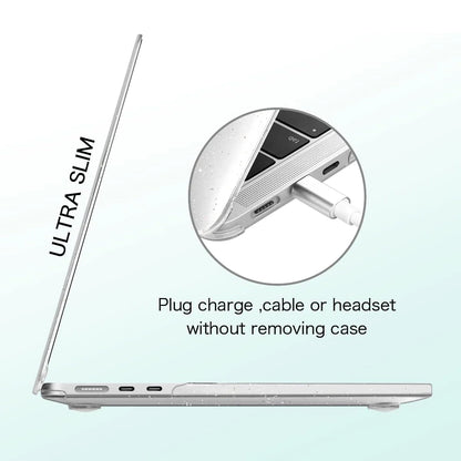 EGYAL MacBook Hard Case – Air 13/15, Pro 13/14/16, M1–M5, Crystal, Matte & Glitter Covers
