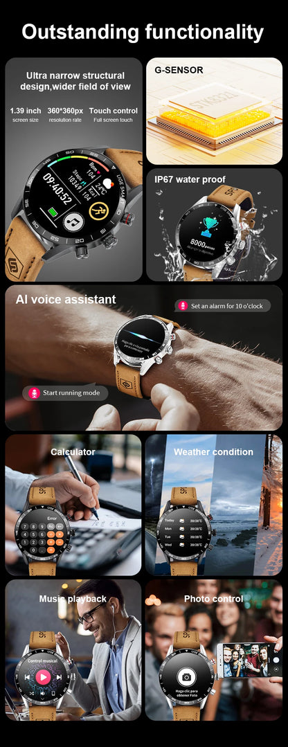 LIGE 2024 Rugged Military GPS Smart Watch – AMOLED HD, Heart Rate, BT Call, Waterproof