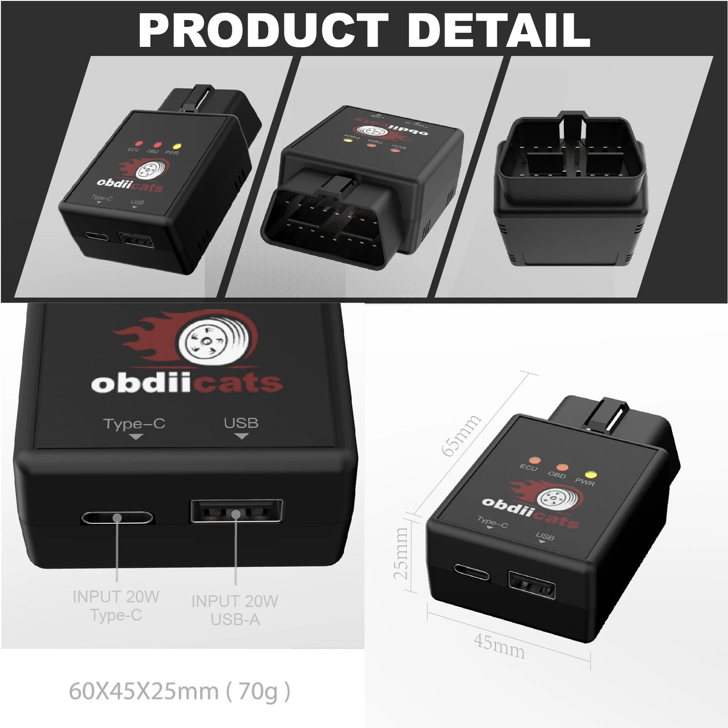 OBD2 Fuel Saving Chip Tuning Box | 2-in-1 Fast Charger & Power Booster for Petrol & Diesel Cars