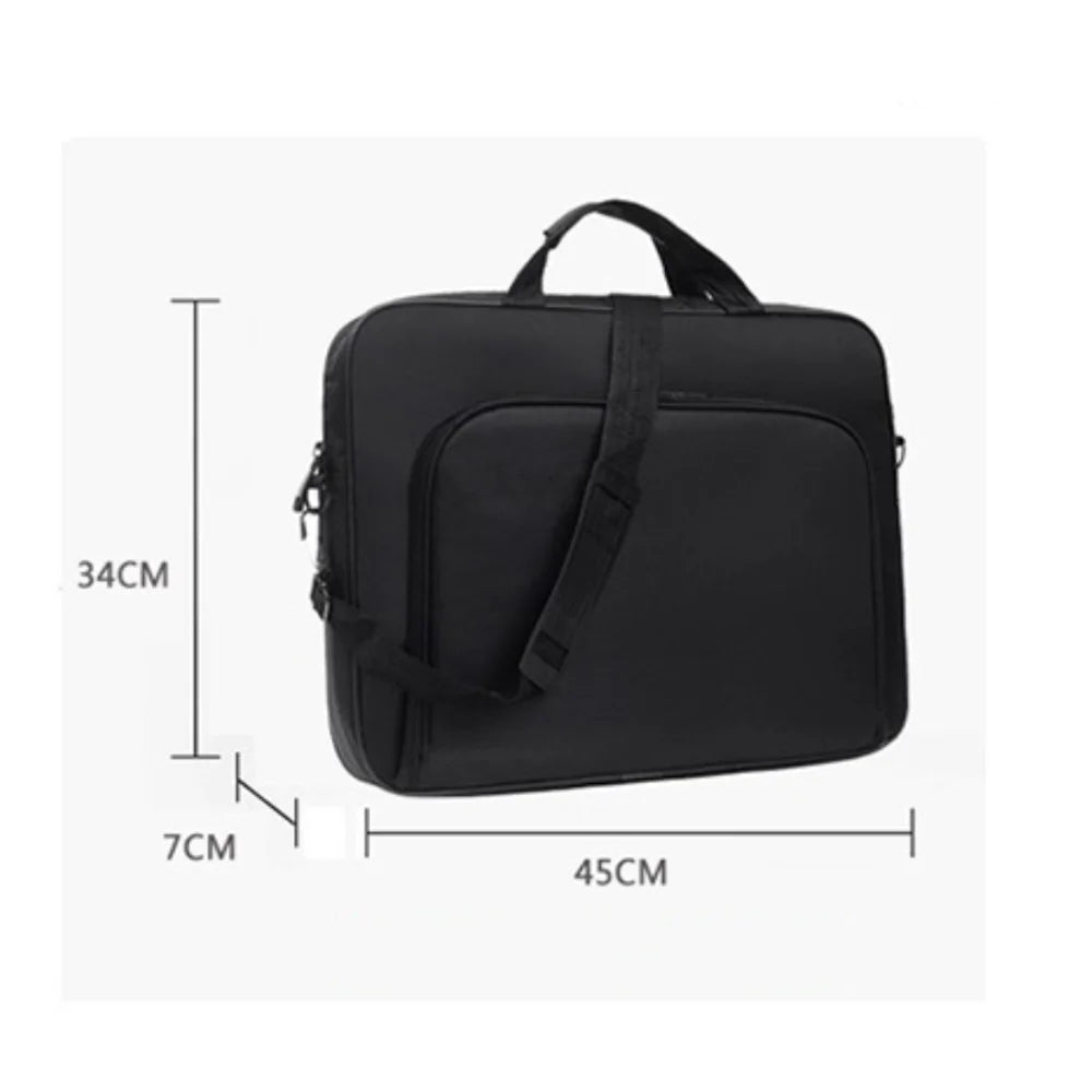 Waterproof Laptop Briefcase Bag – 15", 15.6", 17", Nylon, Dual Zipper, Shoulder Strap