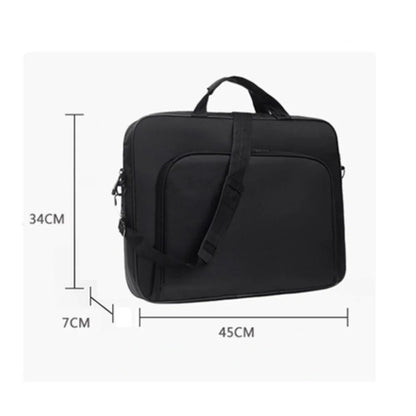 Waterproof Laptop Briefcase Bag – 15", 15.6", 17", Nylon, Dual Zipper, Shoulder Strap