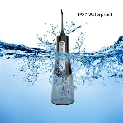 Oral Irrigator Water Dental Flosser – 350ml, 5 Modes, IPX7, 6 Nozzles, Rechargeable