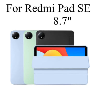Xiaomi Redmi Pad SE 8.7" Case | PU Leather Smart Flip Cover | Auto Sleep | Stand | 8 Colors