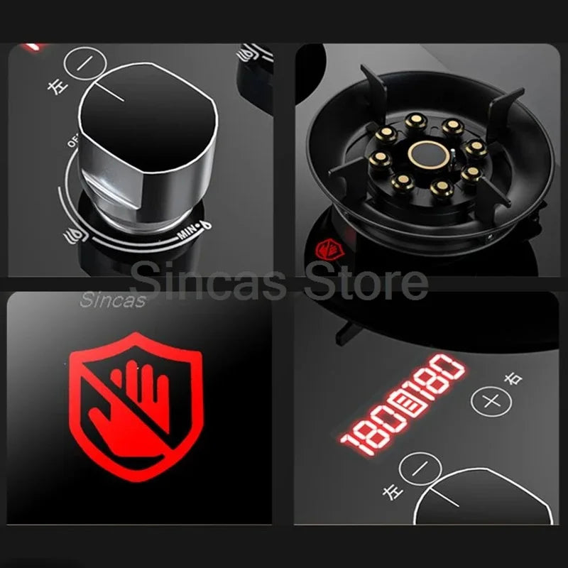 Two-Burner Gas Stove – Fierce Fire Desktop & Built-in | LPG & Natural Gas