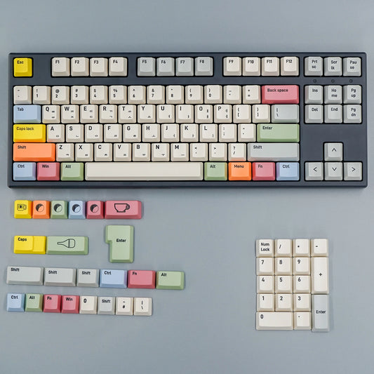 Eagiacme Canvas Theme PBT Keycaps – OEM Profile, Dye-Sub, EN/RU/KR Layout