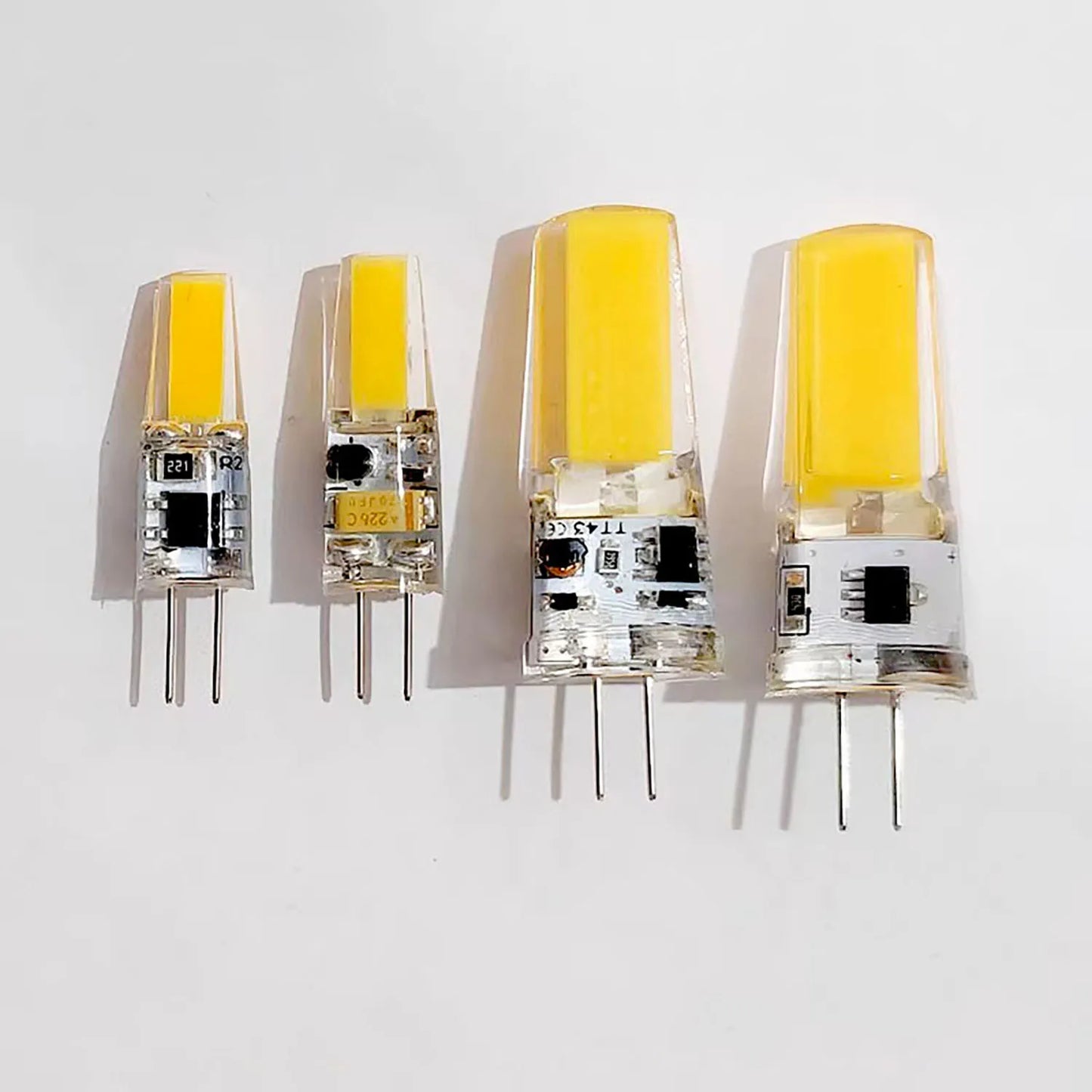 10pcs G4 / G9 / E14 LED COB Bulbs – Dimmable 6W 9W, 12V/220V, Halogen Replacement