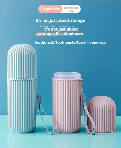 Portable Toothbrush & Toothpaste Holder Case – Travel & Camping Storage Box