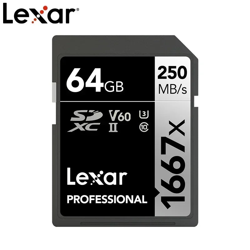 Lexar SD Card UHS-II | V60 / V90 | 4K 8K | 32GB–512GB | SDHC SDXC for Camera