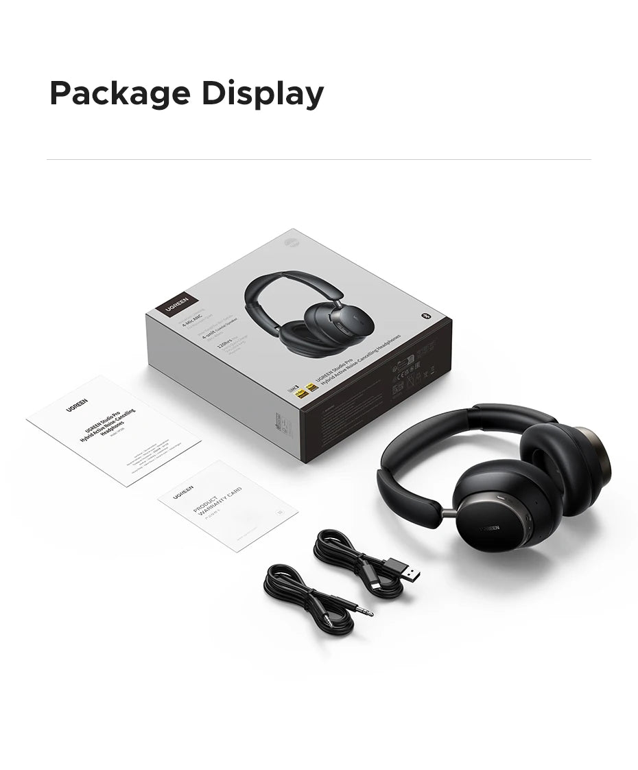 UGREEN Studio Pro ANC Wireless Headphones – 48dB, LDAC, Bluetooth 6.0, 120Hrs, Hi-Res