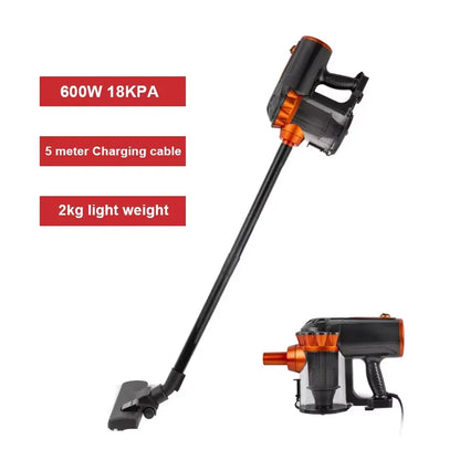 600W Wired Stick Vacuum Cleaner – 18kPa Suction, 5m Cable, 1.5L Dust Box | Multi-Surface | EU/US/UK/AU