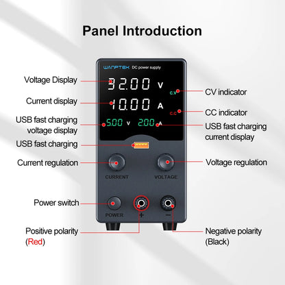 Wanptek Adjustable DC Lab Bench Power Supply