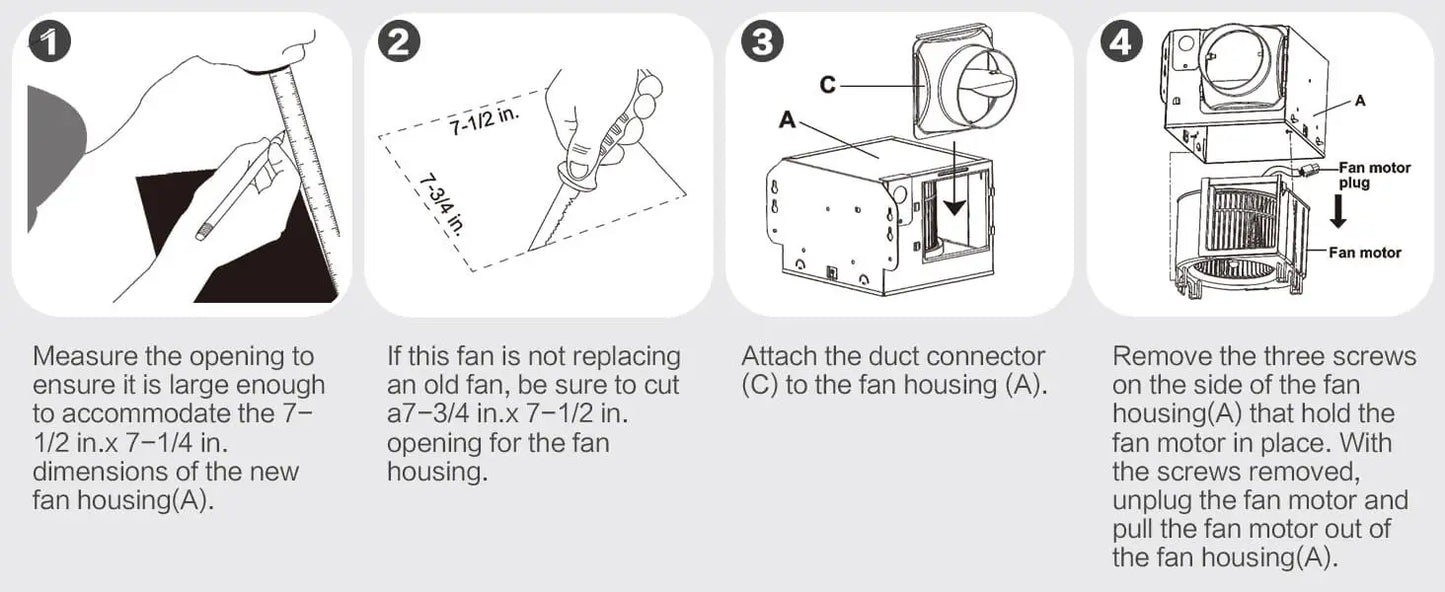 Bathroom Exhaust Fan with LED Light 110 CFM – 3 Color Temps, 1000LM, Ultra Quiet 2.5 Sones