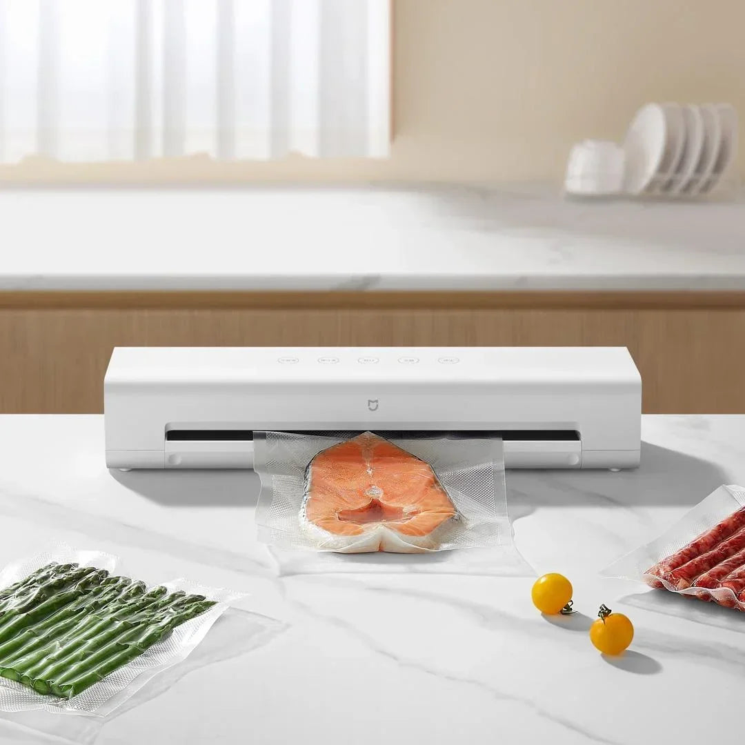 MIJIA Vacuum Sealer Machine | 70kPa Suction | Dry & Moist Modes | 10 Vacuum Bags | External Vacuum | CN Version