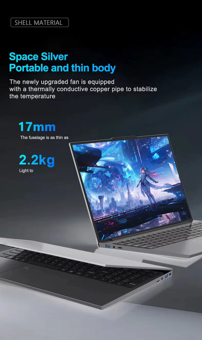 Erilles 15.6" Laptop – Intel Core i9, 16GB DDR3, 1TB/2TB SSD, IPS FHD, Windows 11