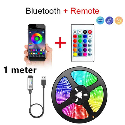 Bluetooth LED Strip Lights Smart SMD 5050 - APP & Remote Control, TV Backlight & Room Decor