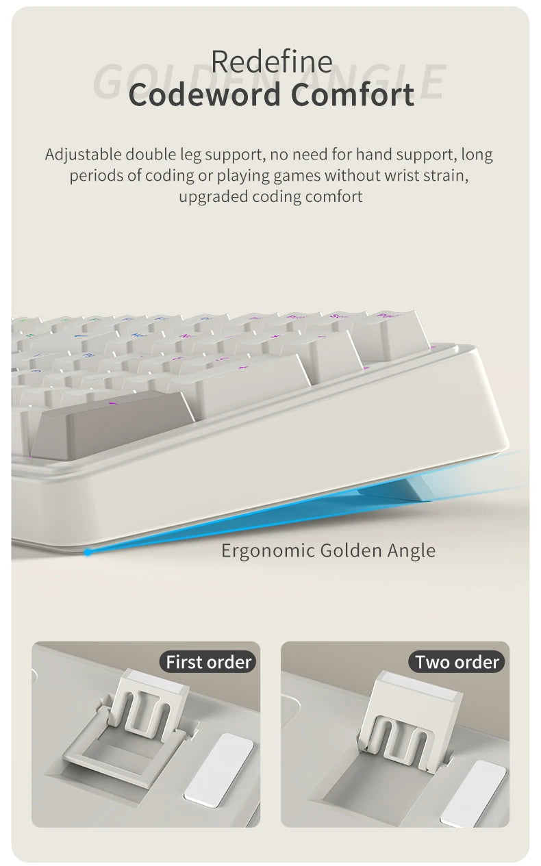 AJAZZ AK980 Mechanical Keyboard – 98-Key, Wired, Hot-Swap, Gasket Mount, RGB, CE/RoHS