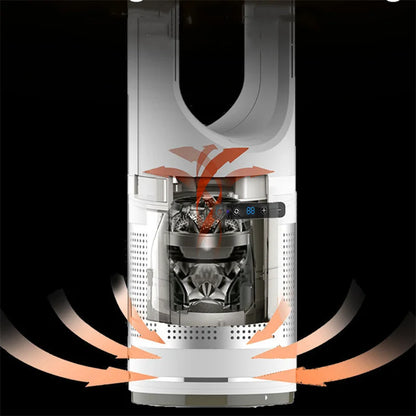 46-Inch Smart Standing Tower Fan – Hot & Cold Wind, Remote Control, Silent Air Circulator