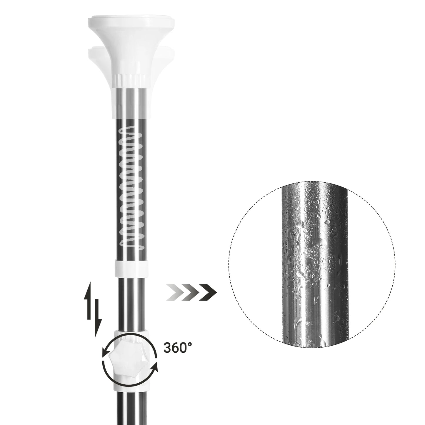 Adjustable stainless steel shower caddy with four tiers and corner design, suitable for bathrooms and bath storage.