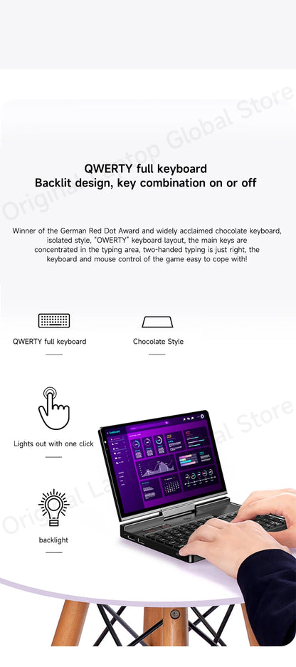 GPD Pocket 4 Mini Laptop – 8.8" 2.5K 144Hz, AMD Ryzen 7 8840U / AI 9 HX 370, Up to 32GB RAM