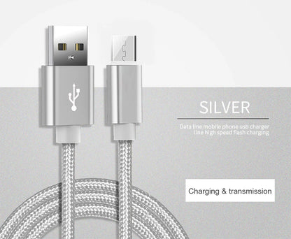 5A USB to Type-C Fast Charging Cable – Nylon Braided, for iPhone, Samsung, Xiaomi, Huawei