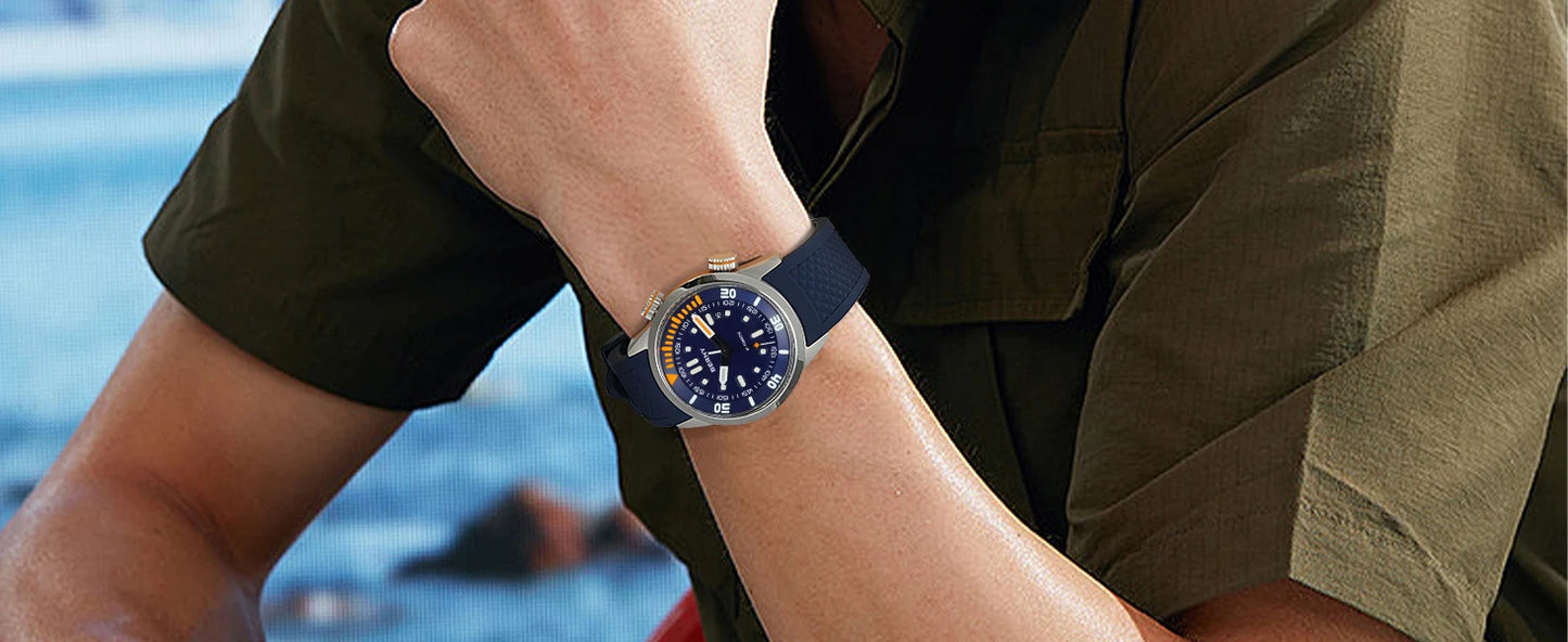 BERNY Automatic Dive Watch – Sapphire Crystal, 200M Water Resistant, NH35 Movement