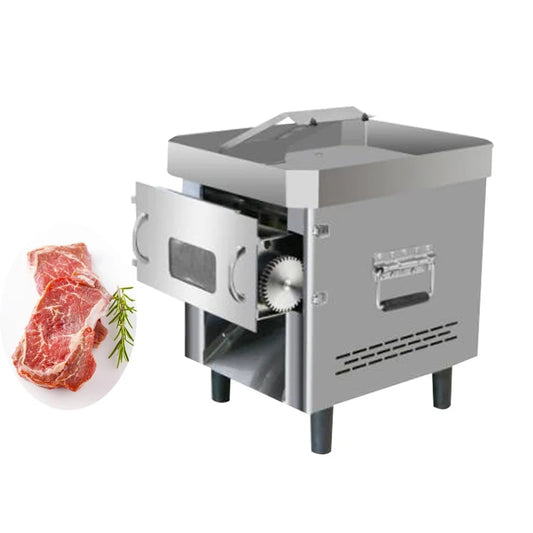 850W Commercial Meat Cube Cutter & Slicer Machine – Adjustable Cut Size, Fresh Meat Dicer