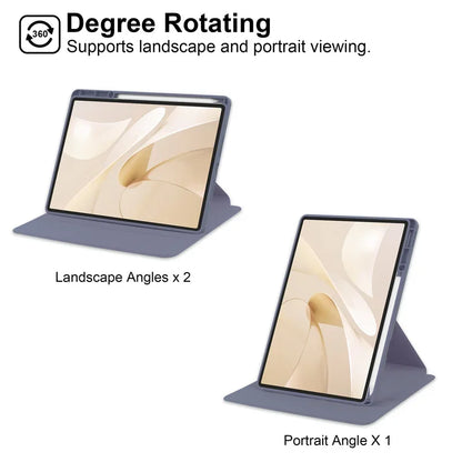 360° Rotating Acrylic Stand Case with Pencil Holder for Huawei MatePad 12x / MatePad Air 12 2024