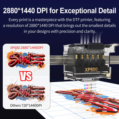 A4 DTF Printer with Epson XP600 Head & Roll Feeder