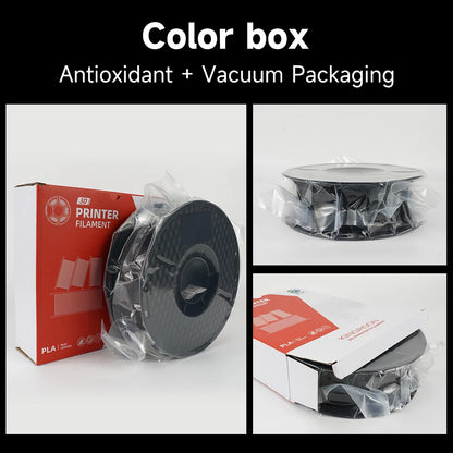 KINGROON 3D Printer Filament – 10KG Bulk, 1.75mm PLA / ABS / PETG, 10 Rolls, Black / White / Gray
