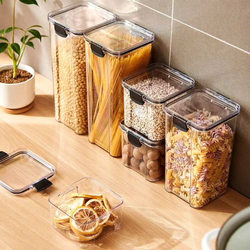 Airtight Kitchen Storage Jars | Moisture-Proof PET Containers 460ml–1800ml